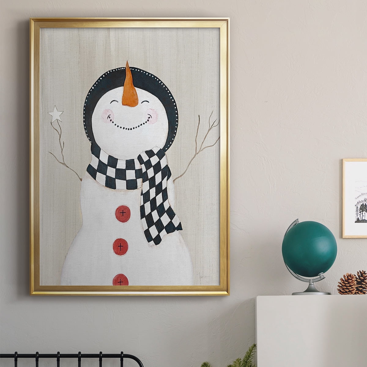 Festive Snowman II Premium Classic Framed Print - Ready to Hang