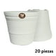 thumbnail image 1 of Kit 20 Macetas redondas de plástico La Ardilla para exterior e Interior (Blanco), 1 of 4