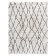 thumbnail image 2 of SAFAVIEH Berber Fringe Amyas Geometric Shag Area Rug, Creme/Black, 9' x 12', 2 of 10