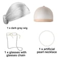 thumbnail image 3 of Kids Granny Old Lady School Play Dress Up Wig Accessory Set, 3 of 4