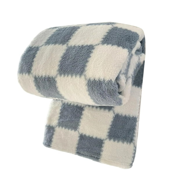Manta de Lana Lanzar Flanela Nap Manta de Aire Acondicionado 100x70cm, Manta de Lana Gruesa para Cama de Invierno Sofá Azul Rosa Café Verde Amarillo