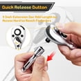 thumbnail image 4 of Stubby Ratchet Set-3/8In Drive Ratchet Handle with Extension Bars,72-T Reversible Quick Release Head Mini Ratchet Wrench, 4 of 7