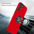 thumbnail image 5 of For Boost Mobile Celero 5G Hybrid 360 Degree Rotatable Metal Invisible Ring Stand Holder Fit Magnetic Car Mount Shockproof Slim Soft Cover ,Xpm Phone Case [Red], 5 of 9