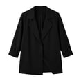 thumbnail image 4 of Xaqiouau Womens Open Front Blazer Long Sleeve Lapel Collar Slim Suit Jacket with Pockets Lined Office Casual Business Wear for Summer Fall, 4 of 8