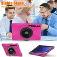 thumbnail image 6 of XYX Case for Samsung Galaxy Tab S9+ 12.4 inch SM-X810/SM-X816B with 360 Degree Rotating, Hand Strap, Shoulder Strap, Rose, 6 of 7