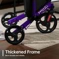 thumbnail image 2 of ZENART Foldable 3 Wheel Rollator Walker Lightweight for Seniors with 10" Wheel, Purple, 2 of 6