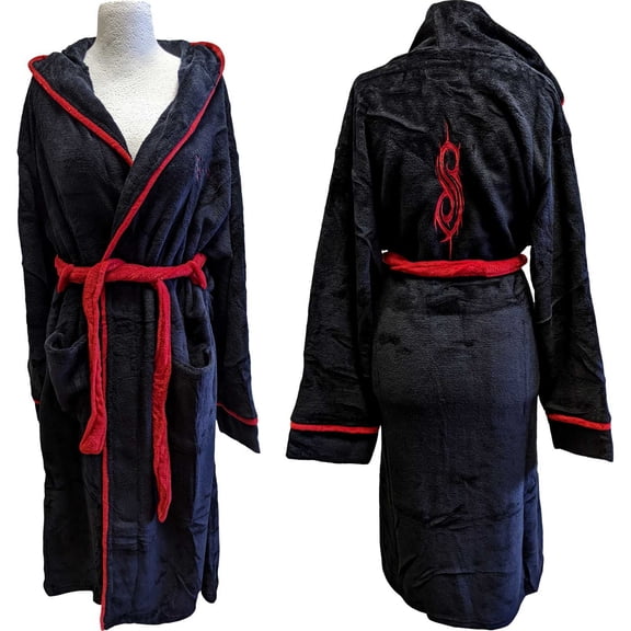 Men's Slipknot Logo & Tribal S Bath Robe Small/Medium Black