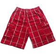 thumbnail image 5 of Shaka Wear Men's Relaxed Fit Plaid Cargo Shorts S~5XL, 5 of 6