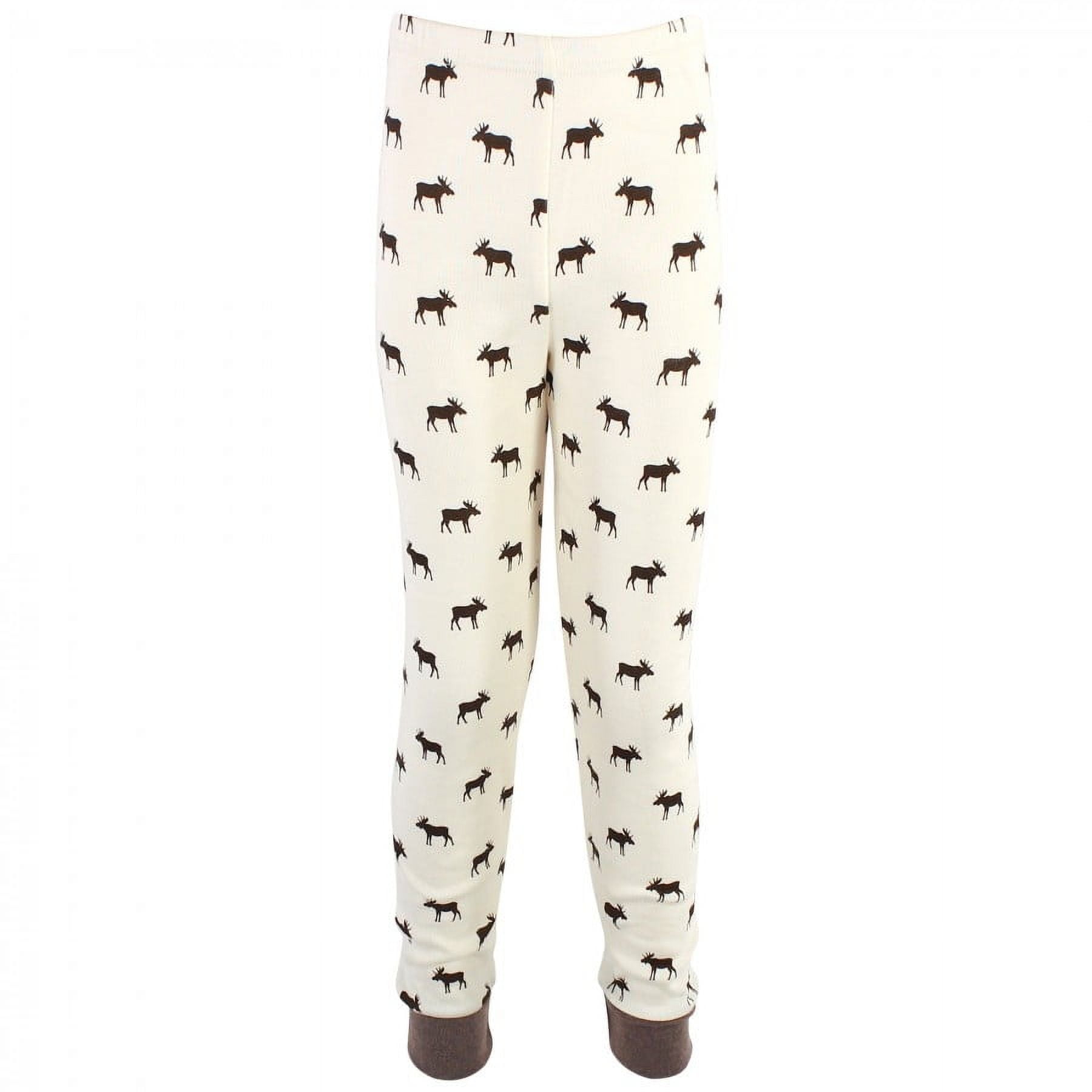 Touched by Nature Toddler and Kids Boy Organic Cotton Tight-Fit Pajama Set, Moose, 5 Toddler