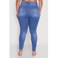 thumbnail image 5 of Womens Plus Size WAX High Waisted Distressed Frayed Skinny Jeans, 5 of 5