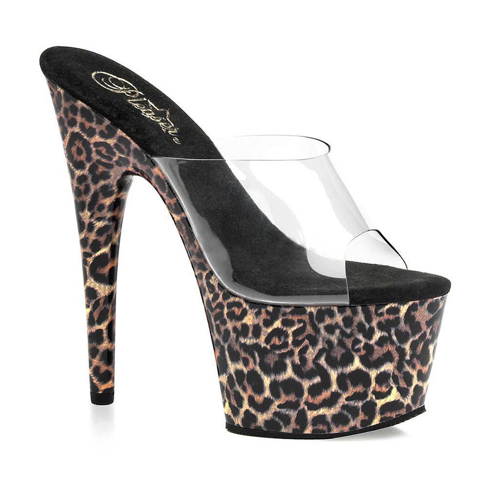 leopard skin high heel shoes