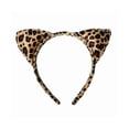 thumbnail image 1 of wonima44 NESTRE Cheetah Cat Ears Headband,Leopard Print Ears Cute Animal Ears Halloween Party Supplies for Women, 1 of 1