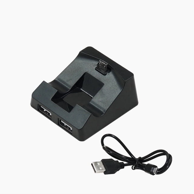 Single Port Controller Charging Dock for PS4 Slim, Dual USB Fast Charging Station Stand for PS4 Wireless Gamepad