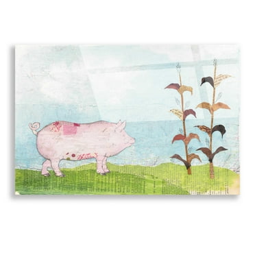 Epic Art 'On the Farm III' by Courtney Prahl, Acrylic Glass Wall Art, 16"x12"