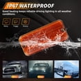 thumbnail image 7 of 2PCS Amber Lens Front/Rearr Side Marker Light Fender Light Turn Signal Light Turn Warning Light with Amber LED For 1985-1995 Chevrolet C10/20/30 G10 G20 G30 P20 P30 GMC G1500 G2500 G3500 P2500 P3500, 7 of 7