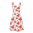 thumbnail image 2 of FKELYI Pink Sleeveless Dresses Size L Soft Valentine's Day Tank Dress Midi for Women Comfortable Ladies Sleeveless Swing Skater Casual Dress, 2 of 5