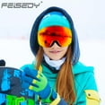thumbnail image 2 of FEISEDY Magnetic Ski Goggles for Men Women Youth Frameless Snow Goggles 100% UV Protection Snowboard Goggles B0020, 2 of 8