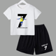thumbnail image 2 of Traje deportivo de verano CR7 Ronaldo para niños de 2 a 14 años, conjunto de 2 piezas, camisetas de manga corta informales y pantalones cortos, conjuntos de ropa de ídolo para niños, 2 of 5