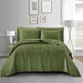 thumbnail image 3 of Home Soft Things 5 Piece Velvet Quilted Bedspread Set - Avocado - Oversize King (122" x 106"), 3 of 5