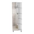 thumbnail image 2 of JERFIT Modern Linen Cabinet with Mirror Door, White Storage Organizer with Adjustable Shelves for Bedroom, Living Room, Entryway, 2 of 7