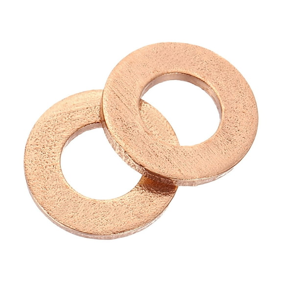 Uxcell M6 Flat Washer, 26 Pack Copper Ring Washer 12mm OD 1.5mm Thick Sealing Gasket Ring