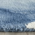thumbnail image 3 of Safavieh Dip Dye Altan Distressed Wool Area Rug, Blue/Ivory, 7' x 7' Round, 3 of 8