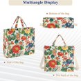 thumbnail image 6 of FORMRS Womens Corduroy Tote Bag Crossbody Shoulder Handbag with Pocket, Colorful Flowers Pattern, 6 of 7