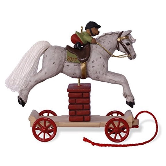 Hallmark Keepsake 2017 A Pony for Christmas Jumping Horse Christmas Ornament