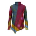 thumbnail image 5 of DPTALR T-shirt à Manches Longues Irrégulier pour Femmes, Couleur Unie, Col Rond, 5 of 5