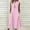 Pink, variant on Daiosportswear Women Summer Casual Dress Sleeveless Midi Tank Sundress with Pockets V Neck 3 Buttons Pleated A Line Tshirt Dress，Women'S Short-Sleeved Dresssundress Navy M(M)