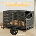 thumbnail image 6 of TIME RAY Heavy Duty Dog Crate,Large Metal Escape Proof Dog Cage Kennel,Indestructible high Anxiety Dog Crate for Outdoor and Indoor with Lock, Double Door & Removable Tray, 6 of 10