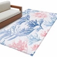 thumbnail image 2 of 3'x5' Area Rugs, Blue Pink Coral Indoor Outdoor Area Rug for Living Room Bedroom, Beach Ocean Summer Coastal Washable Bathroom Rugs Kitchen Floor Carpet Mats Home Decor Aesthetic, 2 of 8