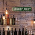 thumbnail image 6 of GUITAR PLAYER Vintage Style Rustic Street Sign – Band Case Pick Rock Roll Retro Decorative Wall Sign for Home, Bar, Garage, or Outdoor Use | 6" X 24" Aluminum Metal Road Sign, 6 of 6