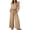 Beige, variant on Soyumi Jumpsuits for Women 2026 Summer Ruffle Sleeves Square Neck Rompers Drawstring Overalls with Pockets, Beige