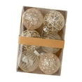 thumbnail image 2 of Juego de 6 piezas de adornos de bolas de Navidad, colgantes con lazo, decoración de de Navidad para compromiso, dormitorio, inauguración de la Estilo B, 2 of 8
