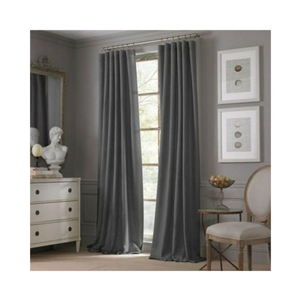 Valeron Estate Cotton Linen 95Inch Rod Pocket Window Curtain Panel in