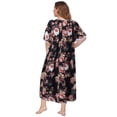 thumbnail image 3 of Valcatch Summer Long Nightgown Women's Ultra-Soft Nightshirt Full Length Short sleeve Print Sleepwear Plus Size, 3 of 11