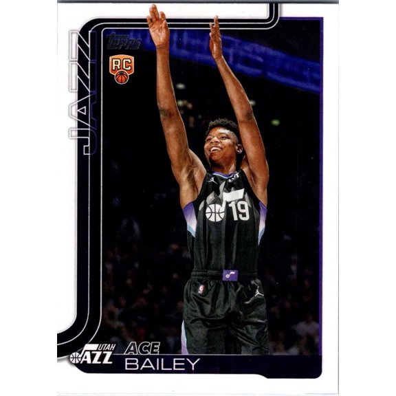 2025 Topps Flagship Ace Bailey #205 RC Utah Jazz Basketball Card Utah Jazz NBA Basketball Trading Card