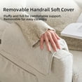 thumbnail image 6 of Oversized Power Recliner Chair, 26" Extra Wide Swivel Rocker Recliner with Adjustable Headrest, Chenille Glider Rocking Nursery Chair with Overstuffed Armrest, USB Ports, White, 6 of 9