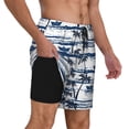 thumbnail image 2 of Balery Palm Tree Mens Swim Trunks Swim Shorts for Men Quick Dry Inseam Beach Shorts with Compression Liner Pocket-Small, 2 of 9