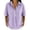 Purple, variant on Admvng Women's Striped Lapel Blouse Short Sleeve Casual Relaxed Fit Tops