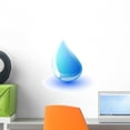 thumbnail image 1 of Blue Water Drop Illustration Wall Mural Decal by Wallmonkeys Vinyl Peel and Stick Graphic (18 in W x 16 in H), 1 of 4
