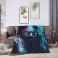 thumbnail image 6 of DouZhe Ultra-Soft Micro Fleece Lightweight Flannel Bed Blanket, Cyberpunk Creativity Future Woman Print Cozy Warm Throw Blankets, 50"x40", 6 of 7