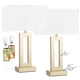 thumbnail image 1 of Set de 2 Lámparas de Mesa Seealle Táctiles Dimmables USB Blanco y Dorado, 1 of 7