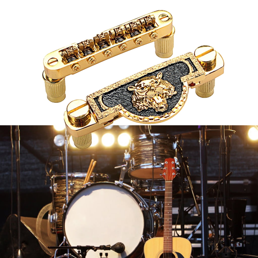 Miiottaa Roller Saddles Guitar Bridge Tailpiece Electric Guitar Bridge Easy to Install