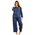 thumbnail image 1 of Up2date Fashion's Women's Woven Full-Sleeve Pajama Set with Piping, 1 of 3