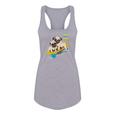 Street Skate Pugs Tank Women -Image by Shutterstock, Female Small