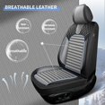 thumbnail image 3 of JIAMAOXIN 2Pcs Universal Front Seat Covers for Most Sedans, Trucks, SUVs, Waterproof Breathable Automotive Seat Covers (Black and Gray), 3 of 5