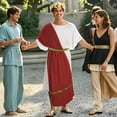thumbnail image 6 of Adult Greek Toga God Costume, White Roman Deluxe Halloween Cosplay Ancient Robe, 6 of 6