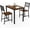 Walnut + Black, variant on Small Bistro Table Set for 2, Indoor 3-Piece Dining Table & Chairs, Wood Dinette Sets for Apartment Kitchen Breakfast Nook Restaurant (Rustic Brown + Black)